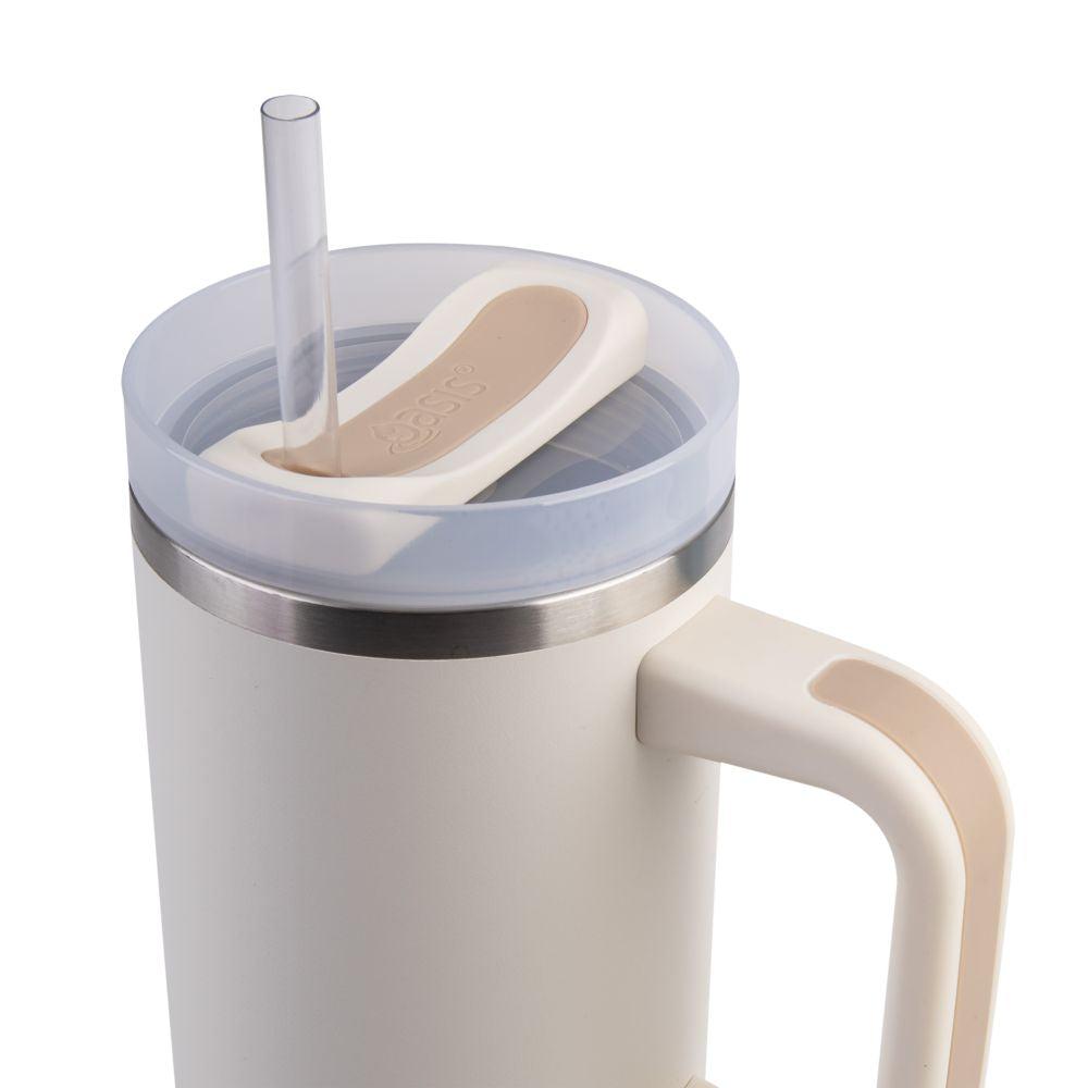 Commuter 1.2L Insulated Tumbler with Straw White Alabaster - LIFESTYLE - Water Bottles - Soko and Co