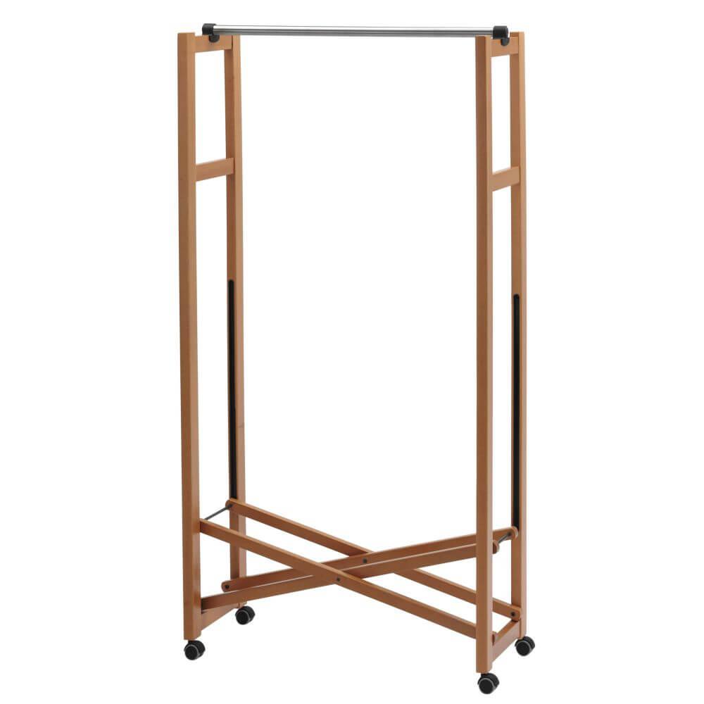 Giulius Garment Rack Cherry Wood - WARDROBE - Garment Racks - Soko and Co