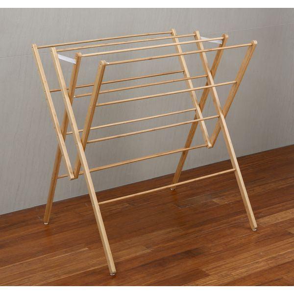 Heavy Duty W-Frame Bamboo Clothes Airer - LAUNDRY - Airers - Soko and Co