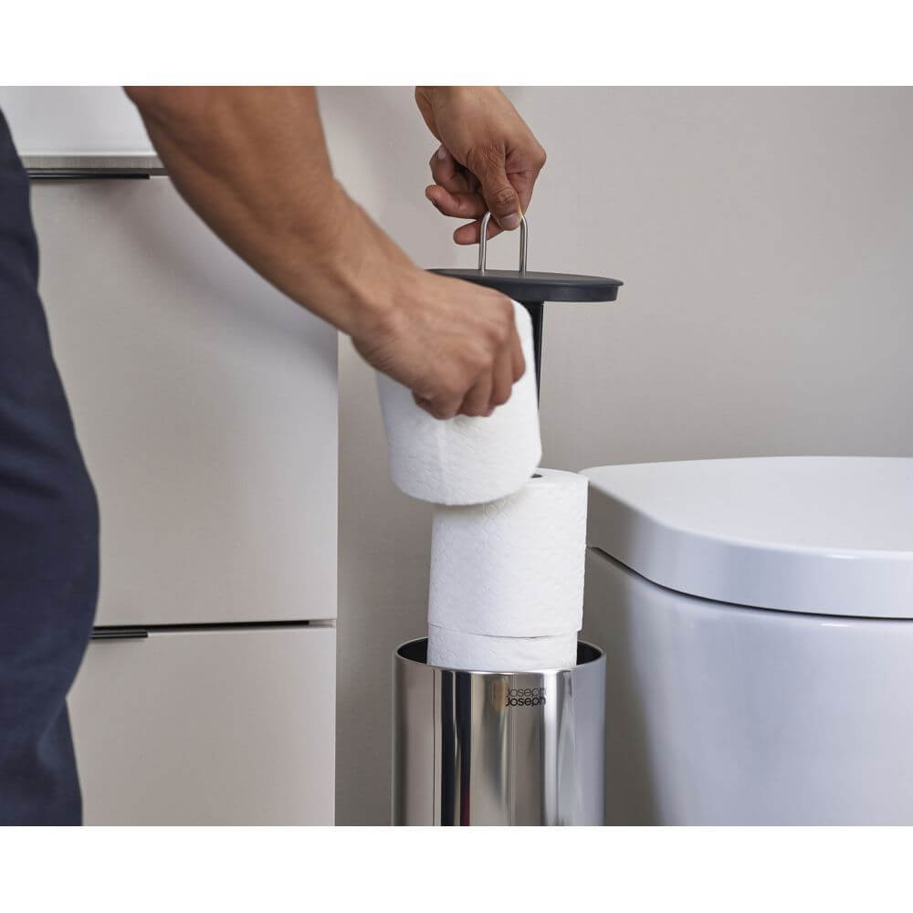 Joseph Joseph Luxe Concealed Toilet Roll Holder Stainless Steel - BATHROOM - Toilet Roll Holders - Soko and Co