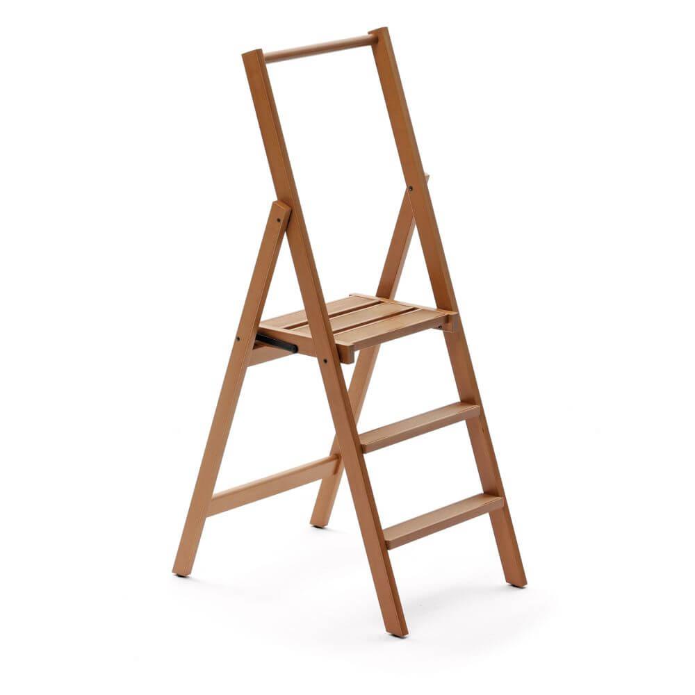 Kimora 3 Step Ladder Cherry Wood - LAUNDRY - Ladders - Soko and Co