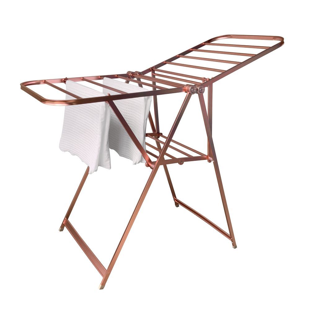 Limited Edition Aluminium A-Frame Clothes Airer Rose Gold - LAUNDRY - Airers - Soko and Co