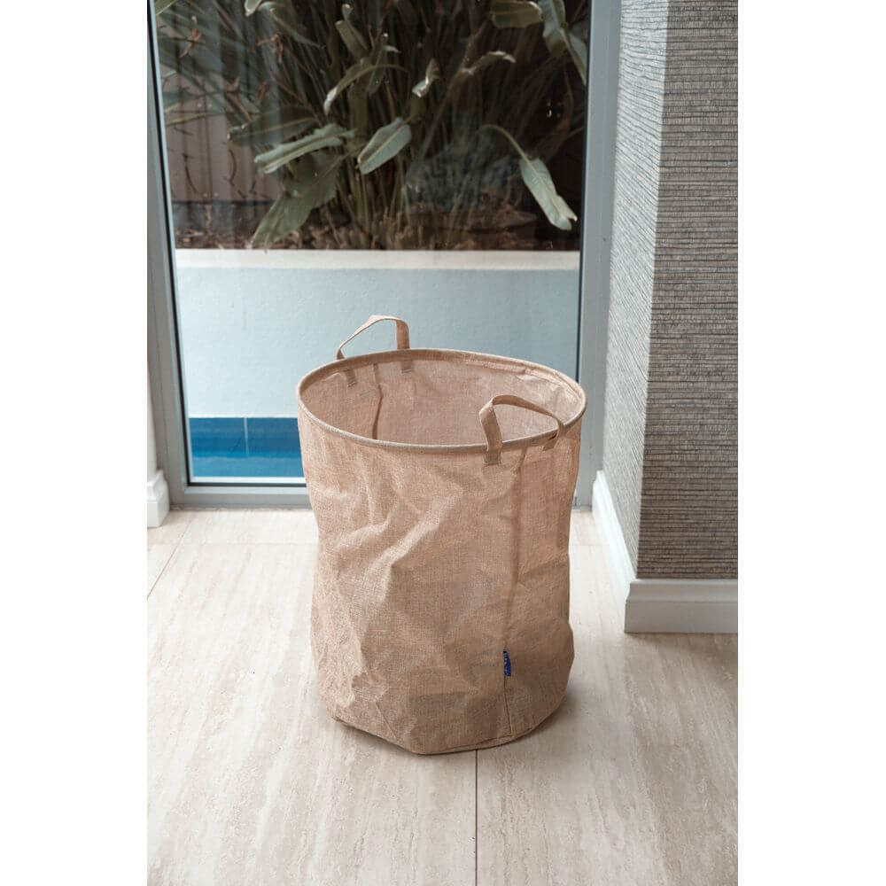 Messina 70L Linen Laundry Hamper Beige - LAUNDRY - Hampers - Soko and Co