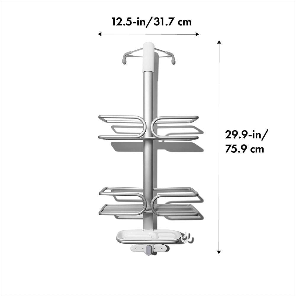 OXO 3 Tier Aluminium Over Door Shower Caddy - BATHROOM - Shower Caddies - Soko and Co