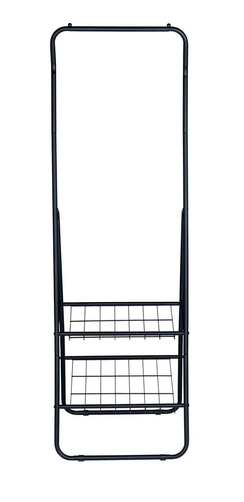 Shiva Mini 2 Shelf Clothes Rack Matte Black - WARDROBE - Garment Racks - Soko and Co