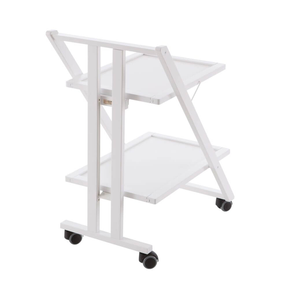 Simpaty Collapsible Serving Trolley White - HOME STORAGE - Storage Trolleys - Soko and Co