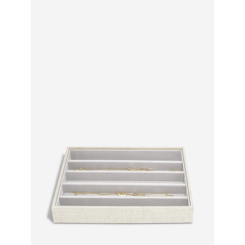 Stackers Classic 5 Section Necklace Layer Oatmeal Linen - WARDROBE - Jewellery Storage - Soko and Co