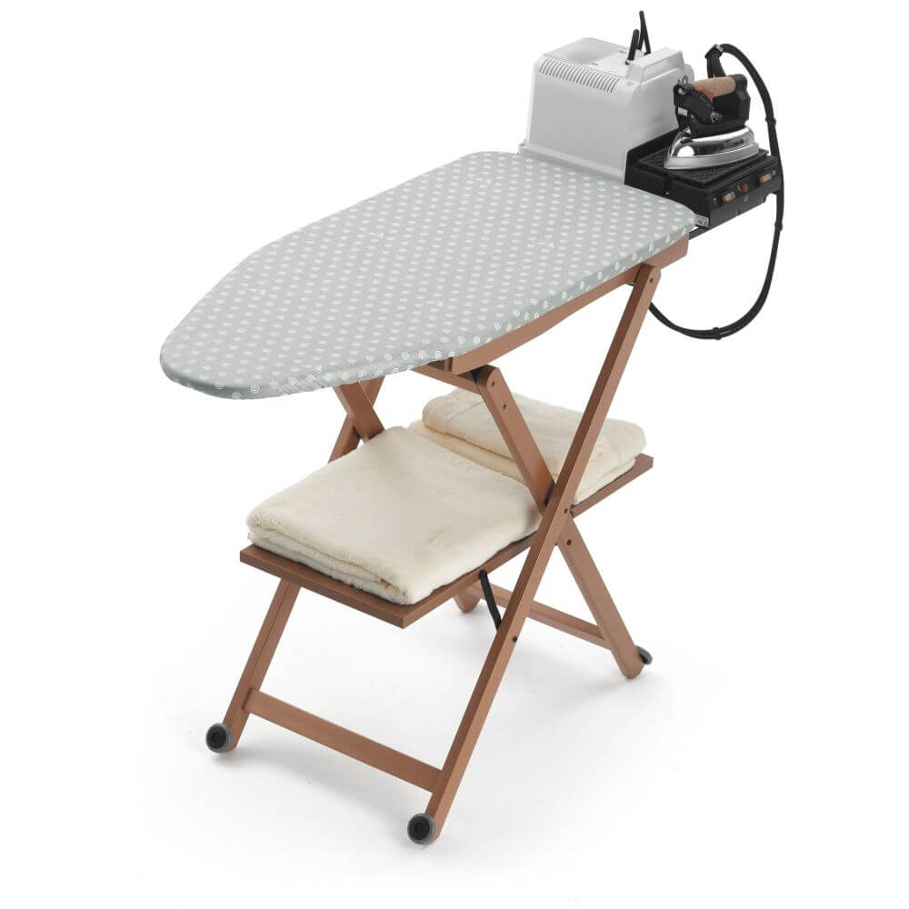 Stirocomodo Ironing Board On Wheels Cherry Wood - LAUNDRY - Ironing - Soko and Co