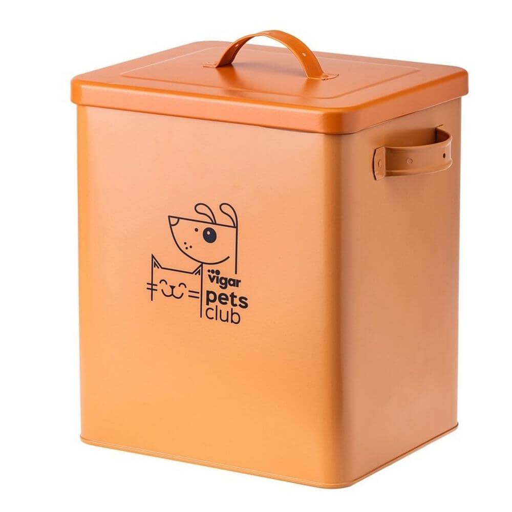 Vigar Pets Club 12L Pet Food Tin Orange - LIFESTYLE - Pets - Soko and Co