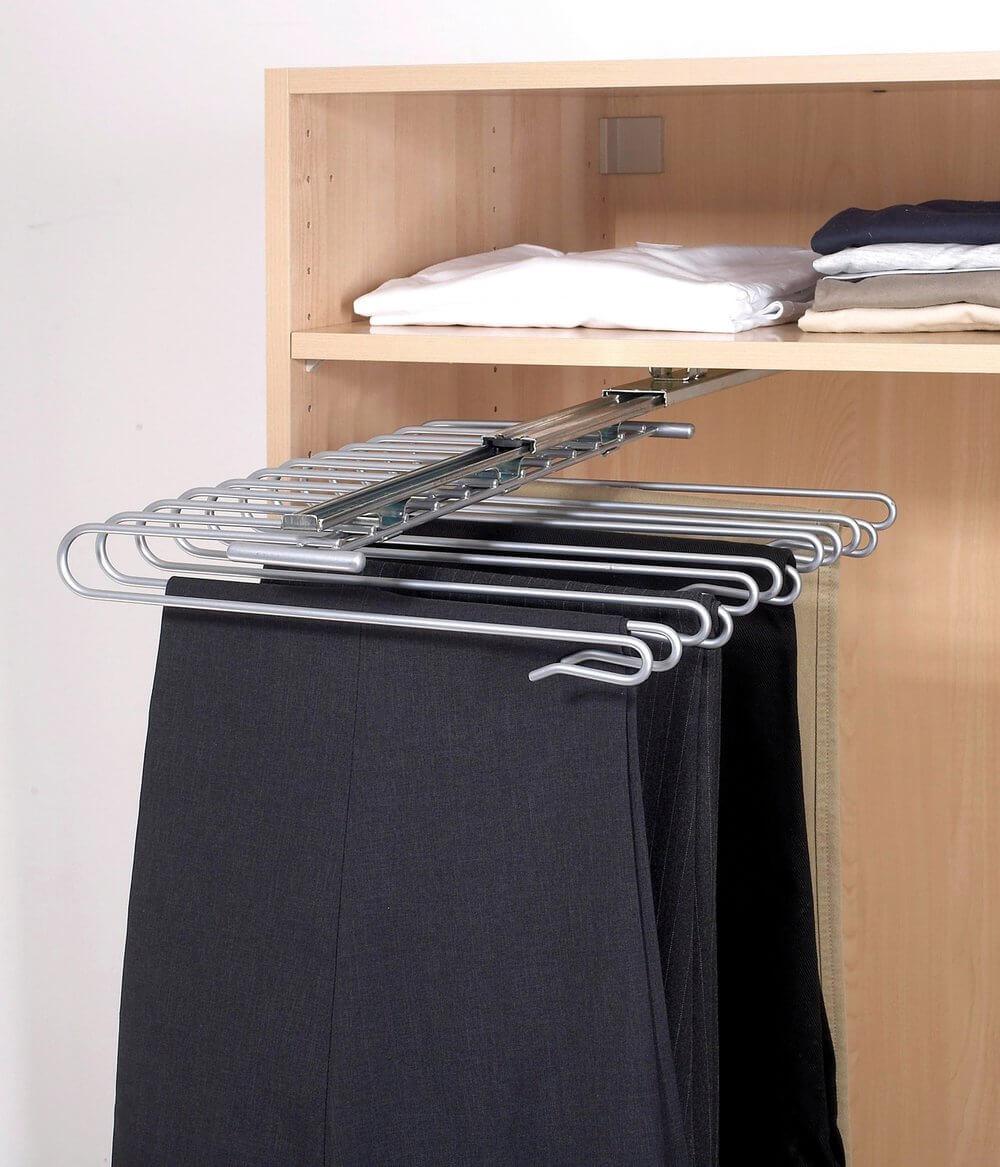 12 Rail Pull Out Wardrobe Pant Rack - WARDROBE - Storage - Soko and Co