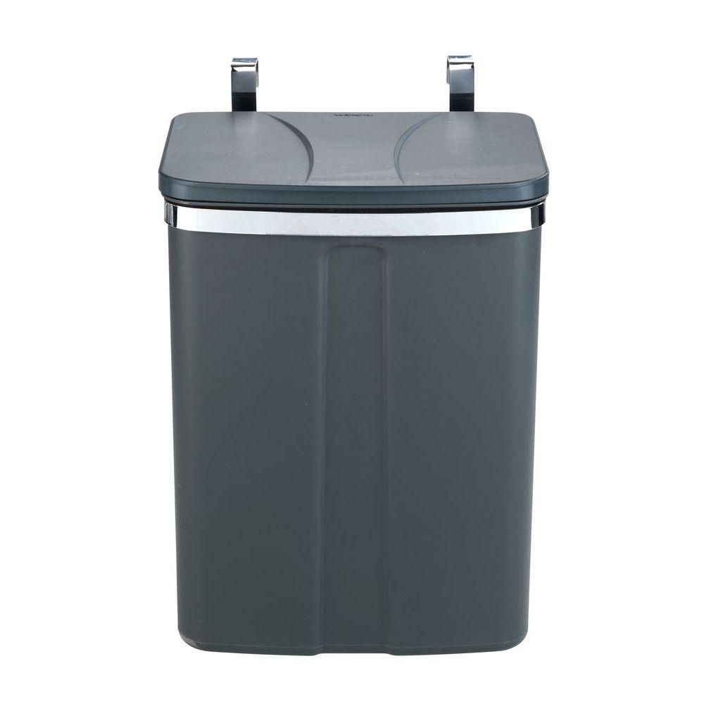 12L Over Cabinet Door Kitchen Rubbish Bin Grey - KITCHEN - Bins - Soko and Co