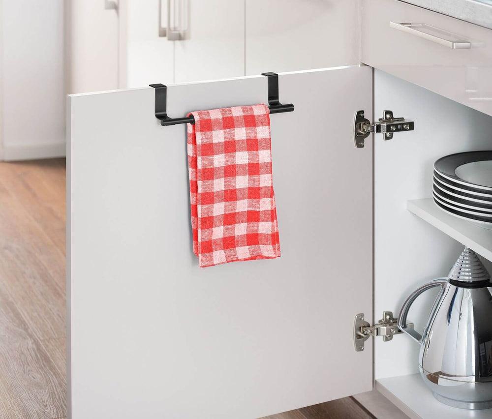 22-35cm Expandable Over Door Tea Towel Rail Matte Black - KITCHEN - Sink - Soko and Co