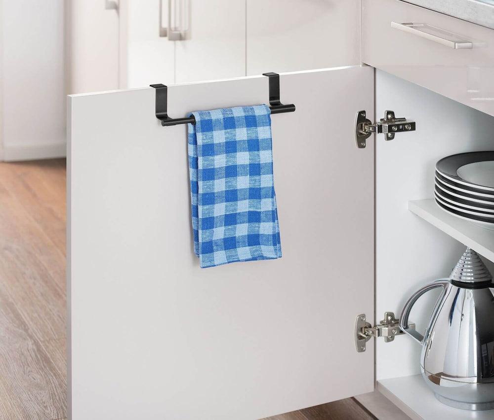 22-35cm Expandable Over Door Tea Towel Rail Matte Black - KITCHEN - Sink - Soko and Co