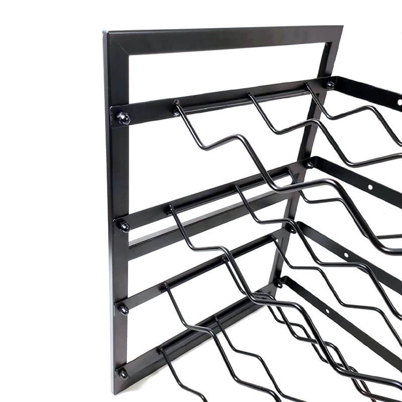 24 Bottle Wide Stackable Wine Rack Matte Black - WINE - Wine Racks - Soko and Co