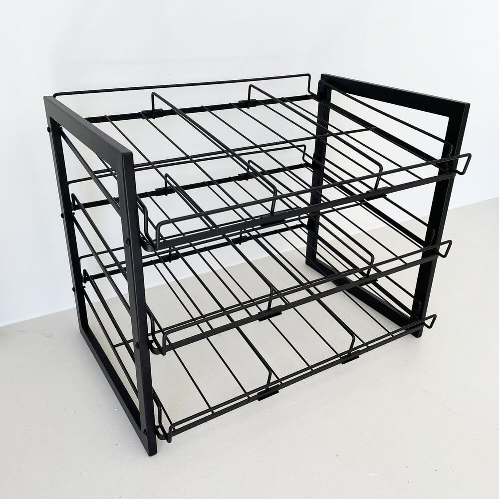 3 Tier Heavy Duty Adjustable Can Rack Matte Black - KITCHEN - Shelves and Racks - Soko and Co