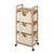 Acina 3 Drawer Acacia Wood Laundry Hamper Trolley - LAUNDRY - Hampers - Soko and Co