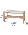 Acina Acacia Wood Shoe Bench - WARDROBE - Shoe Storage - Soko and Co