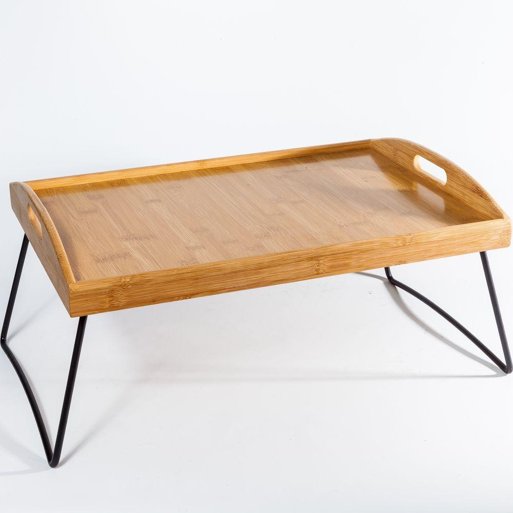 Bamboo Serving Tray with Foldable Legs - KITCHEN - Entertaining - Soko and Co