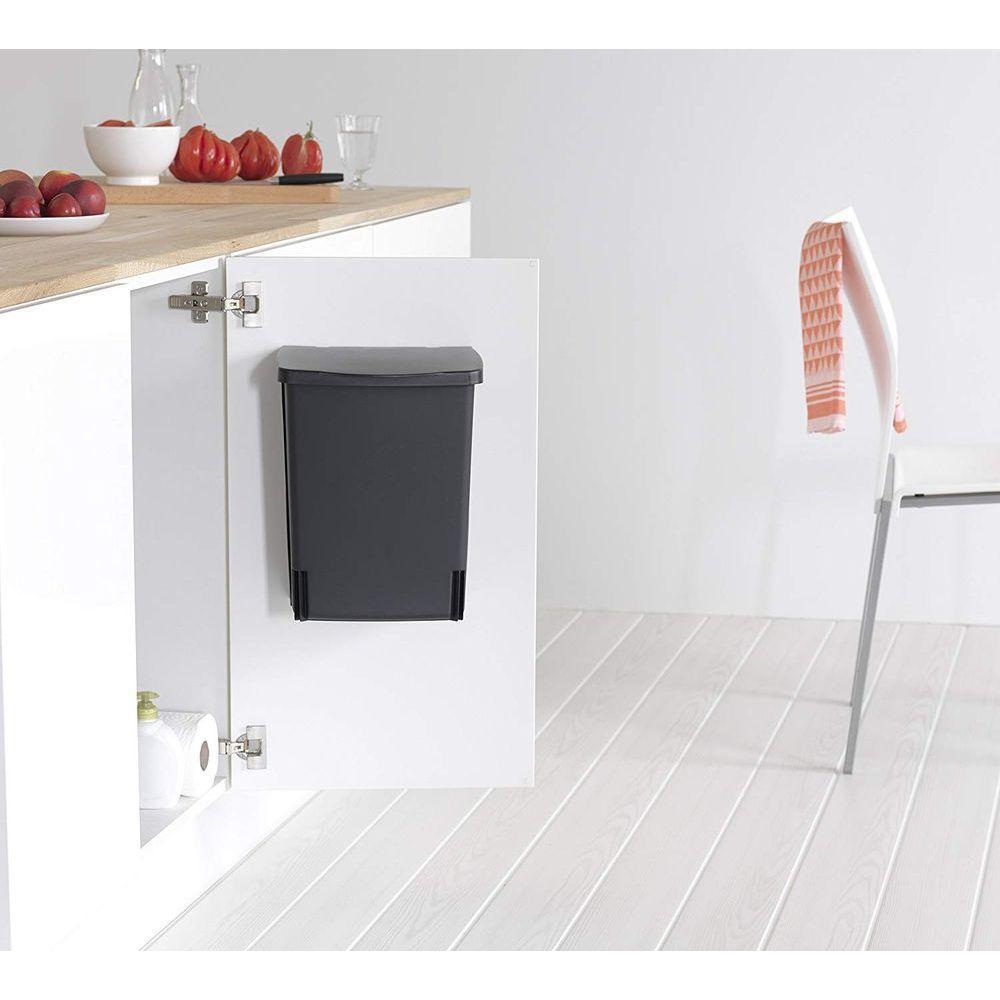 Brabantia 10L Built In Kitchen Rubbish Bin Black - KITCHEN - Bins - Soko and Co