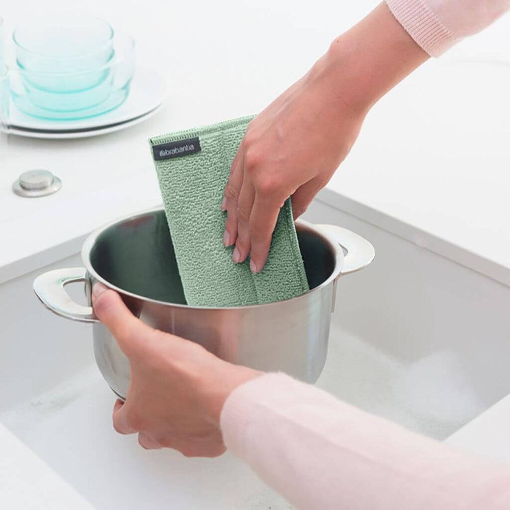 Brabantia Microfibre Dish Cloths 3 Pack Jade Green - KITCHEN - Sink - Soko and Co