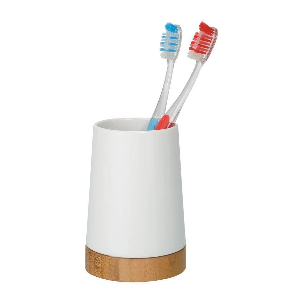 Ceramic & Bamboo Toothbrush Tumbler - BATHROOM - Toothbrush Holders - Soko and Co