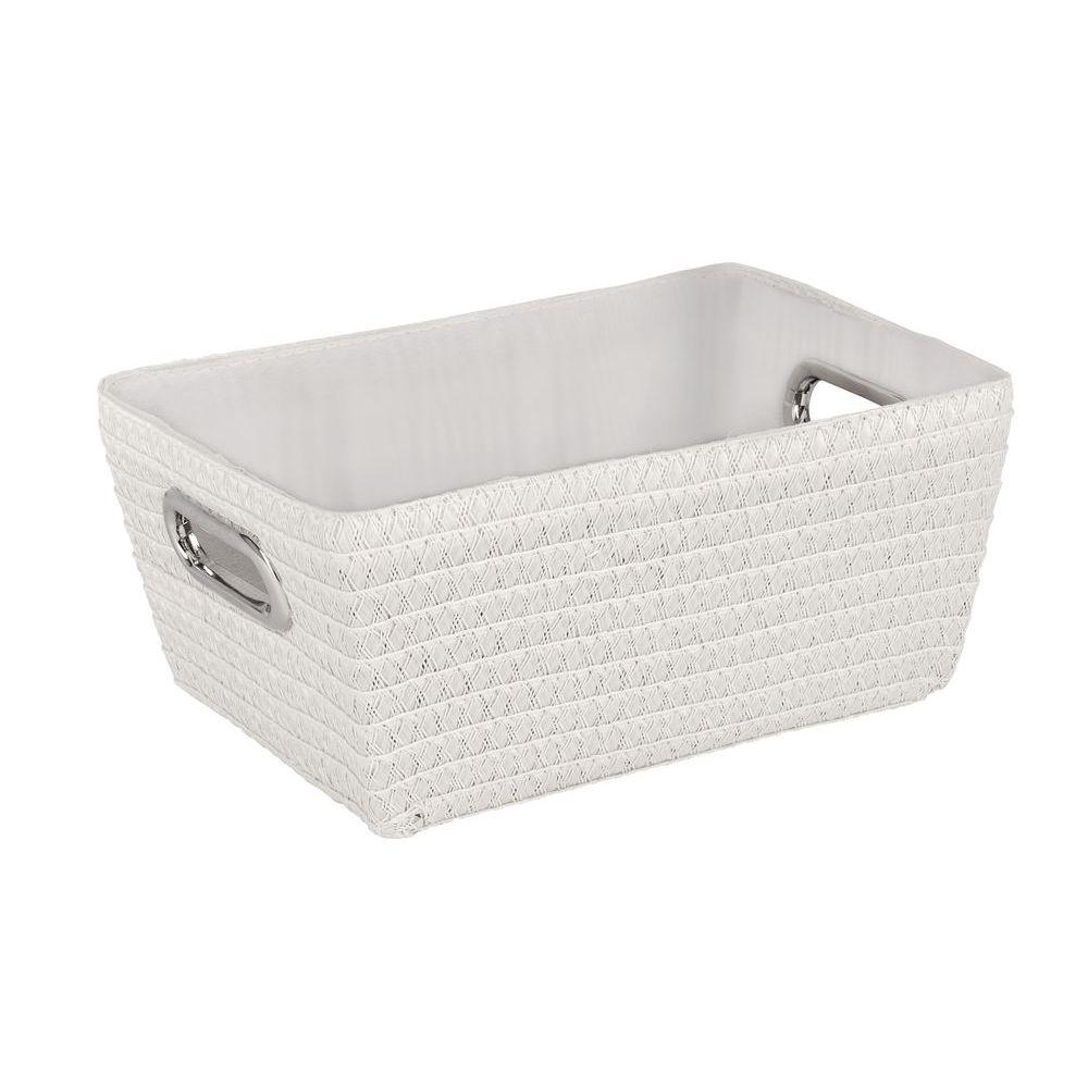 Chromeo Woven Storage Basket White - HOME STORAGE - Baskets and Totes - Soko and Co