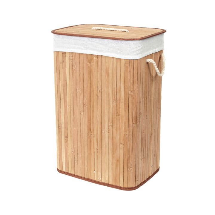 Collapsible Rectangular Bamboo Laundry Hamper - LAUNDRY - Hampers - Soko and Co