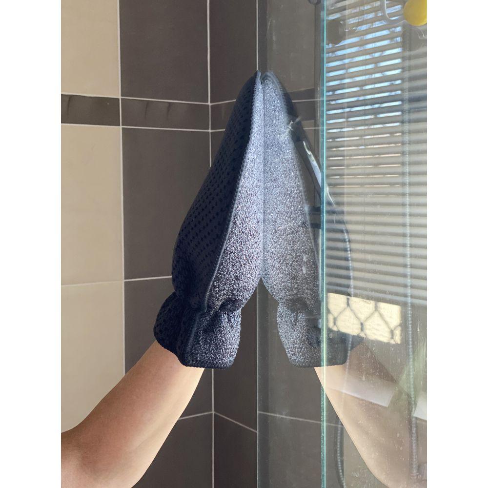 Eco Cloth Shower & Bathroom Cleaning Glove Charcoal - BATHROOM - Squeegees and Cleaning - Soko and Co