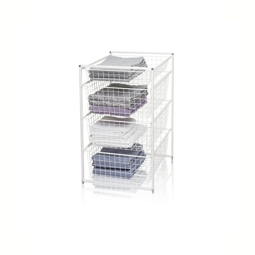 Elfa Basics 45 Standard Wire Drawer Kit White - ELFA - Freestanding Drawer Kits - Soko and Co