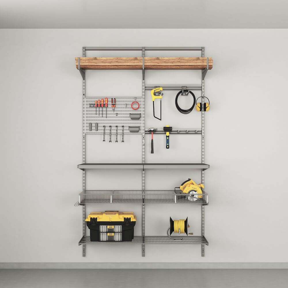 Elfa Deluxe Garage Tool Storage Solution W: 120 Platinum - ELFA - Ready Made Solutions - Soko and Co