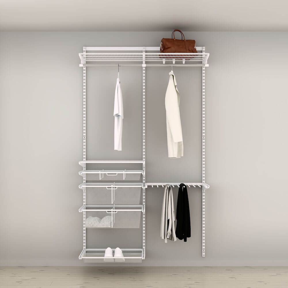 Elfa Deluxe Wardrobe Storage Solution W: 120 White - ELFA - Ready Made Solutions - Soko and Co