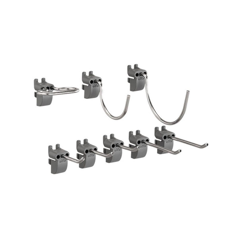 Elfa Metal Storing Board Hooks 8 Pack Grey - ELFA - Storage Track and Storing Board - Soko and Co