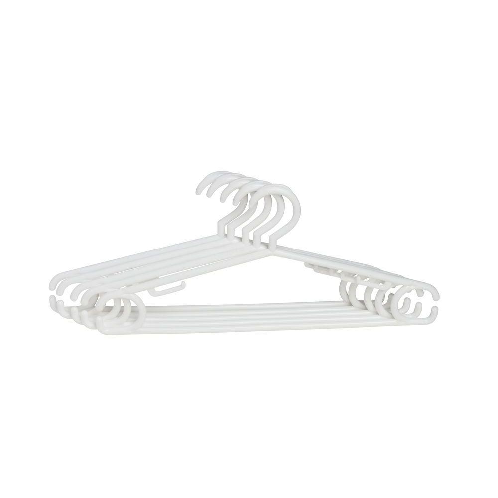 Hang Tight Plastic Coat Hangers 5 Pack White - WARDROBE - Clothes Hangers - Soko and Co