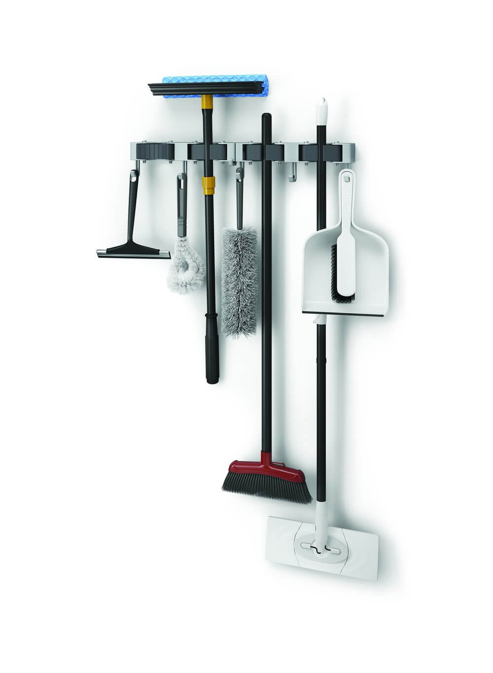 Hang Up Wall Mounted Broom & Mop Holder Set Grey - LAUNDRY - Cleaning - Soko and Co