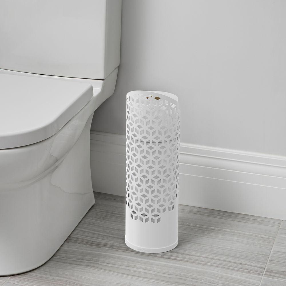 Hexacube Toilet Roll Holder White - BATHROOM - Toilet Roll Holders - Soko and Co