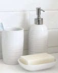 Hush Ceramic Soap Dish White - BATHROOM - Soap Dispensers and Trays - Soko and Co