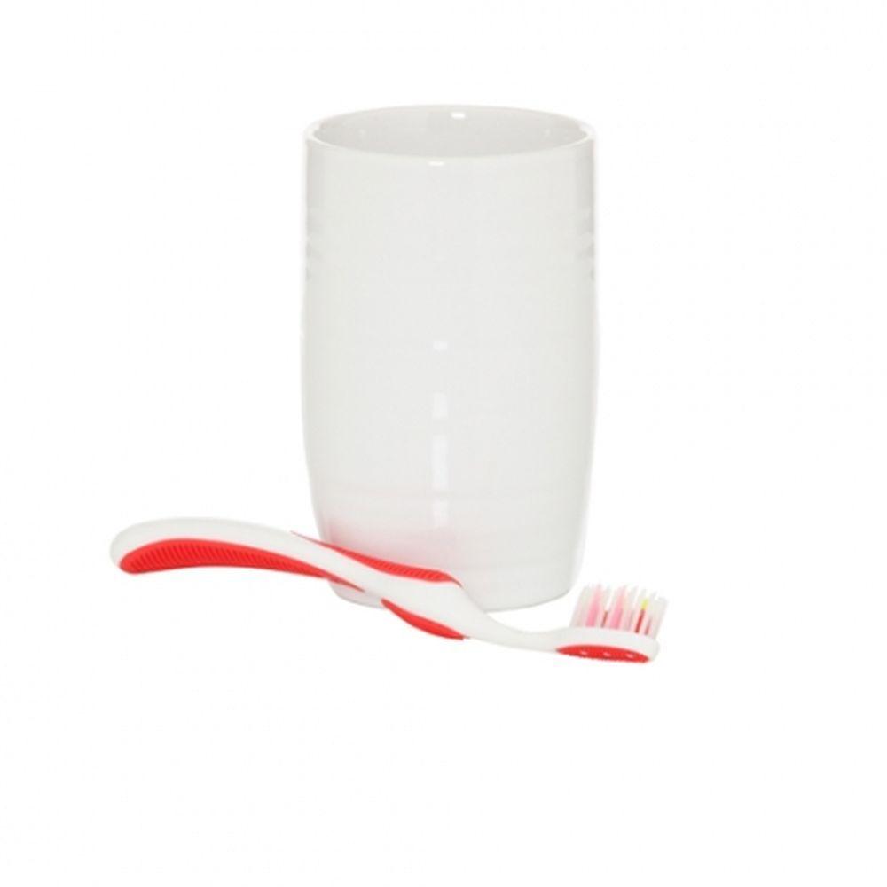 Hush Ceramic Toothbrush Tumbler White - BATHROOM - Toothbrush Holders - Soko and Co