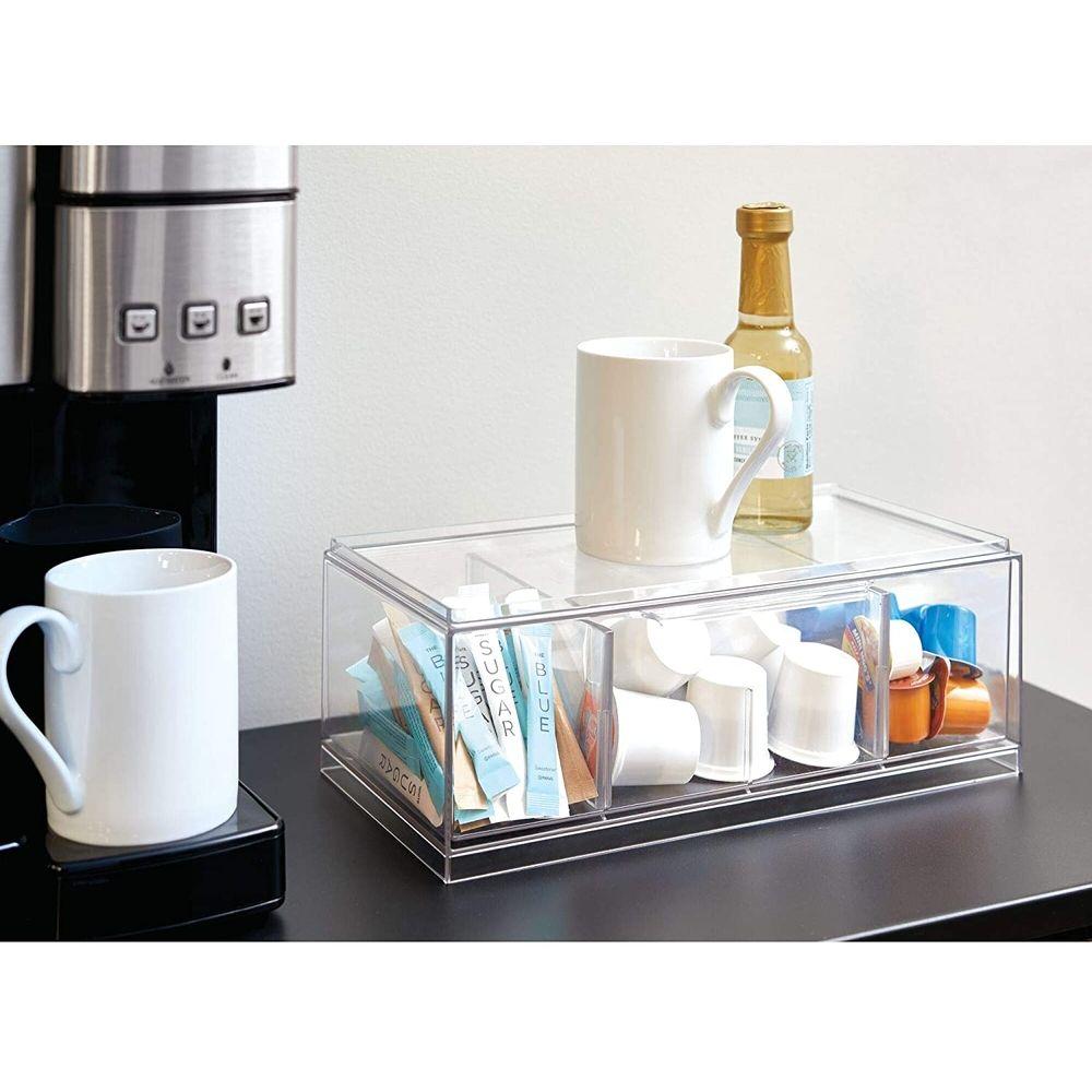 iDesign Crisp 4 Compartment Tea Box Drawer - KITCHEN - Bench - Soko and Co