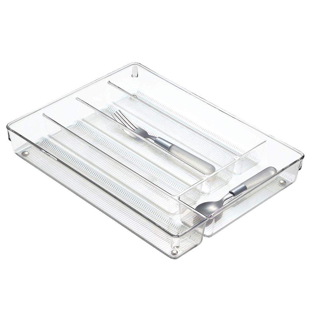 iDesign Linus Acrylic 5 Compartment Cutlery Tray - KITCHEN - Cutlery Trays - Soko and Co