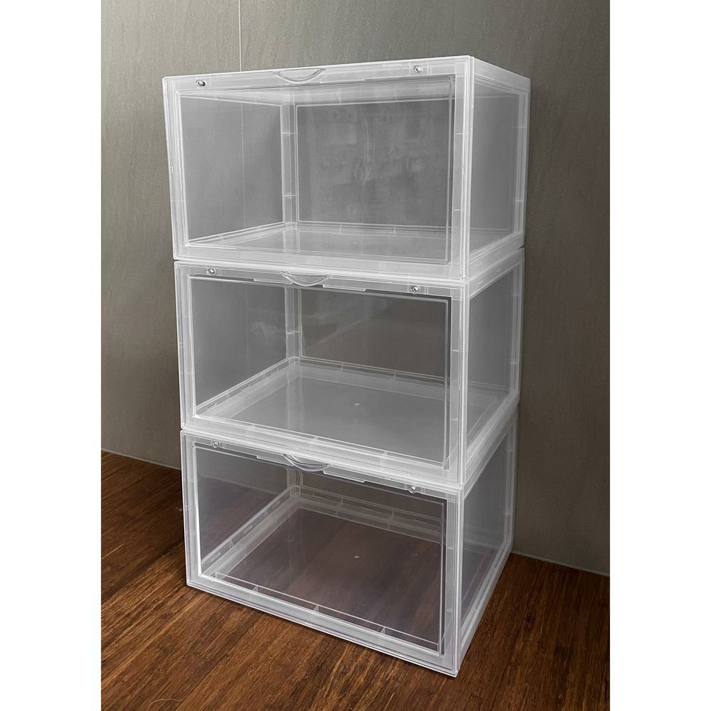 Large Stackable Shoe Box Clear - WARDROBE - Shoe Storage - Soko and Co