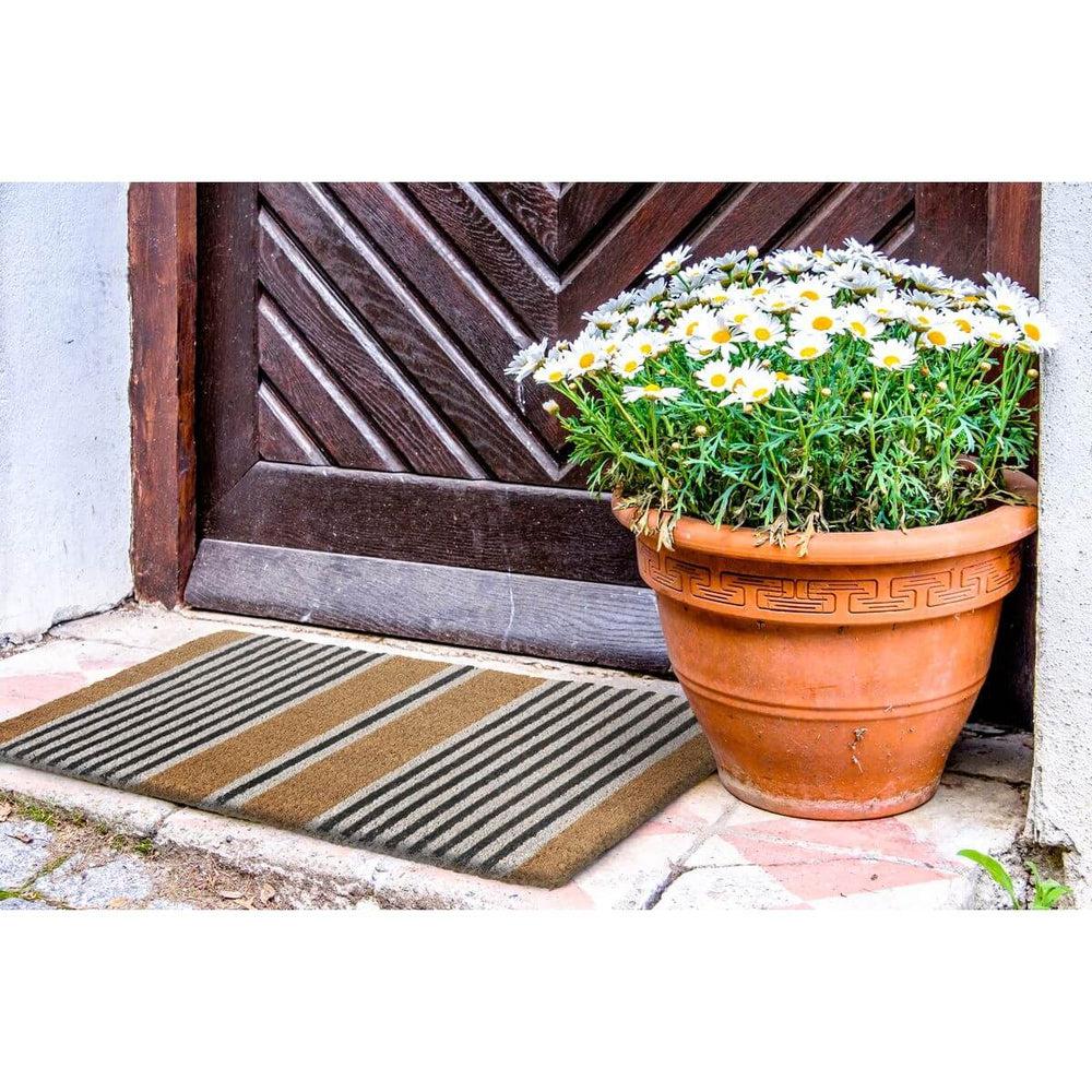 Natural Coir Doormat Nui Coastal Stripe - HOME STORAGE - Accessories and Decor - Soko and Co