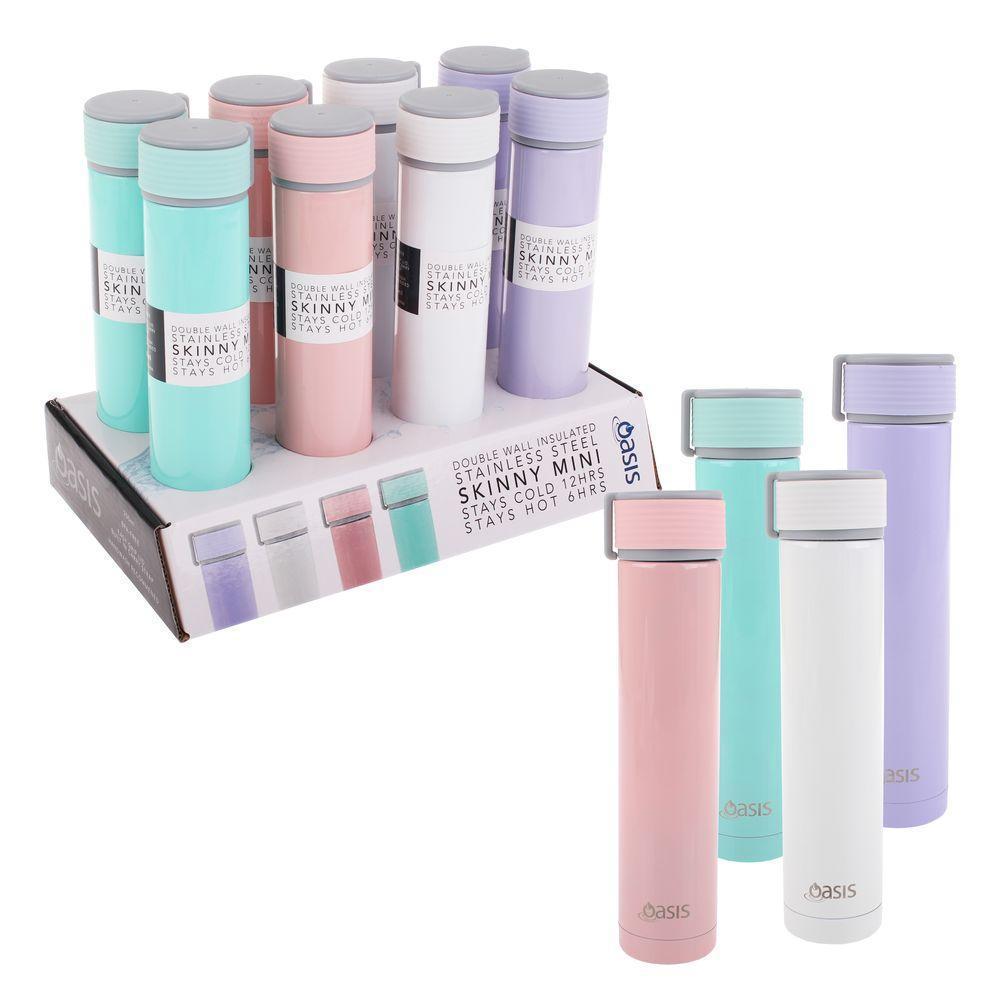 Oasis 250ml Skinny Mini Pastel Insulated Water Bottle Pastels - LIFESTYLE - Water Bottles - Soko and Co