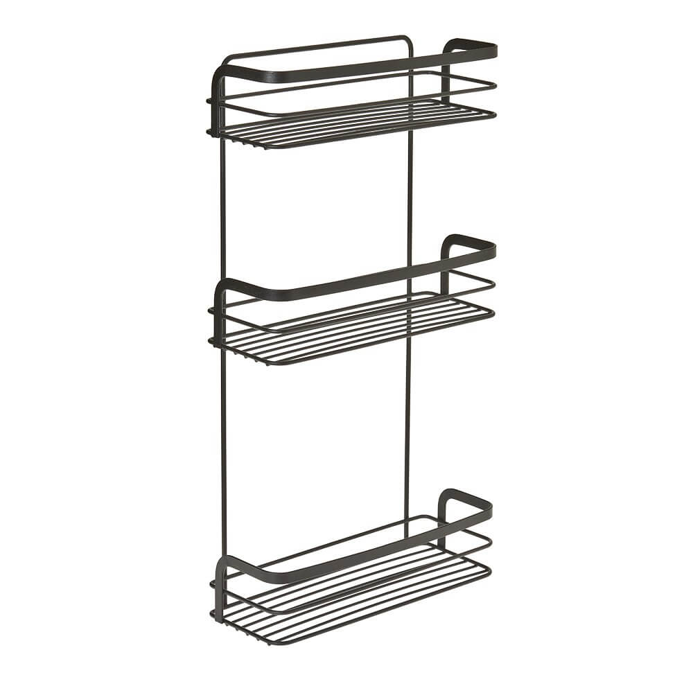 Origin 3 Tier Rectangular Shower Caddy & Shelf Matte Black - BATHROOM - Shower Caddies - Soko and Co