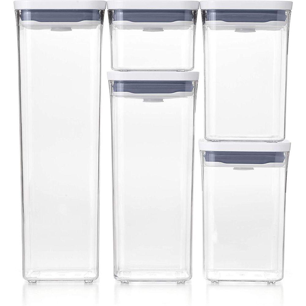 OXO Pop 2.0 5 Piece Square Pantry Container Set - KITCHEN - Food Containers - Soko and Co