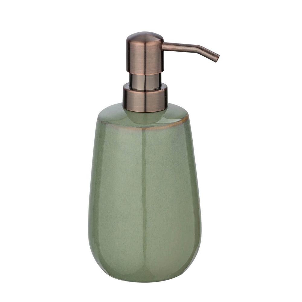 Sirmione Ceramic Soap Dispenser Reactive Green - BATHROOM - Soap Dispensers and Trays - Soko and Co