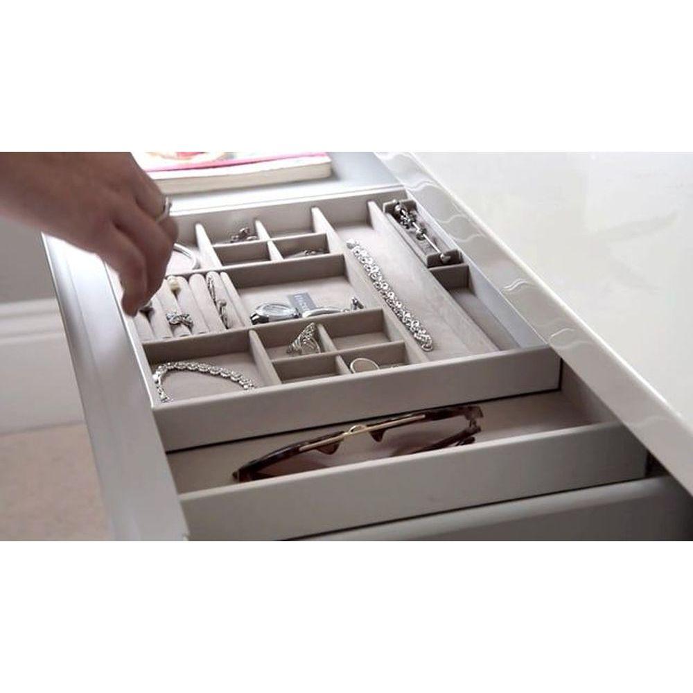 Stackers Large Expanding Jewellery Drawer Organiser White - WARDROBE - Jewellery Storage - Soko and Co