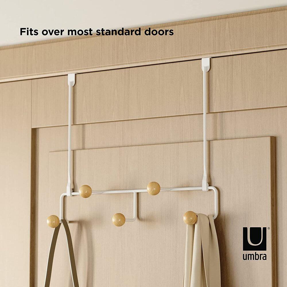 Umbra Estique 5 Hook Over Door Hook White - WARDROBE - Over the Door Hooks - Soko and Co