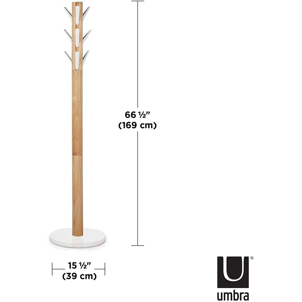 Umbra Flapper Hat & Coat Rack Natural & White - HOME STORAGE - Hat and Coat Racks - Soko and Co