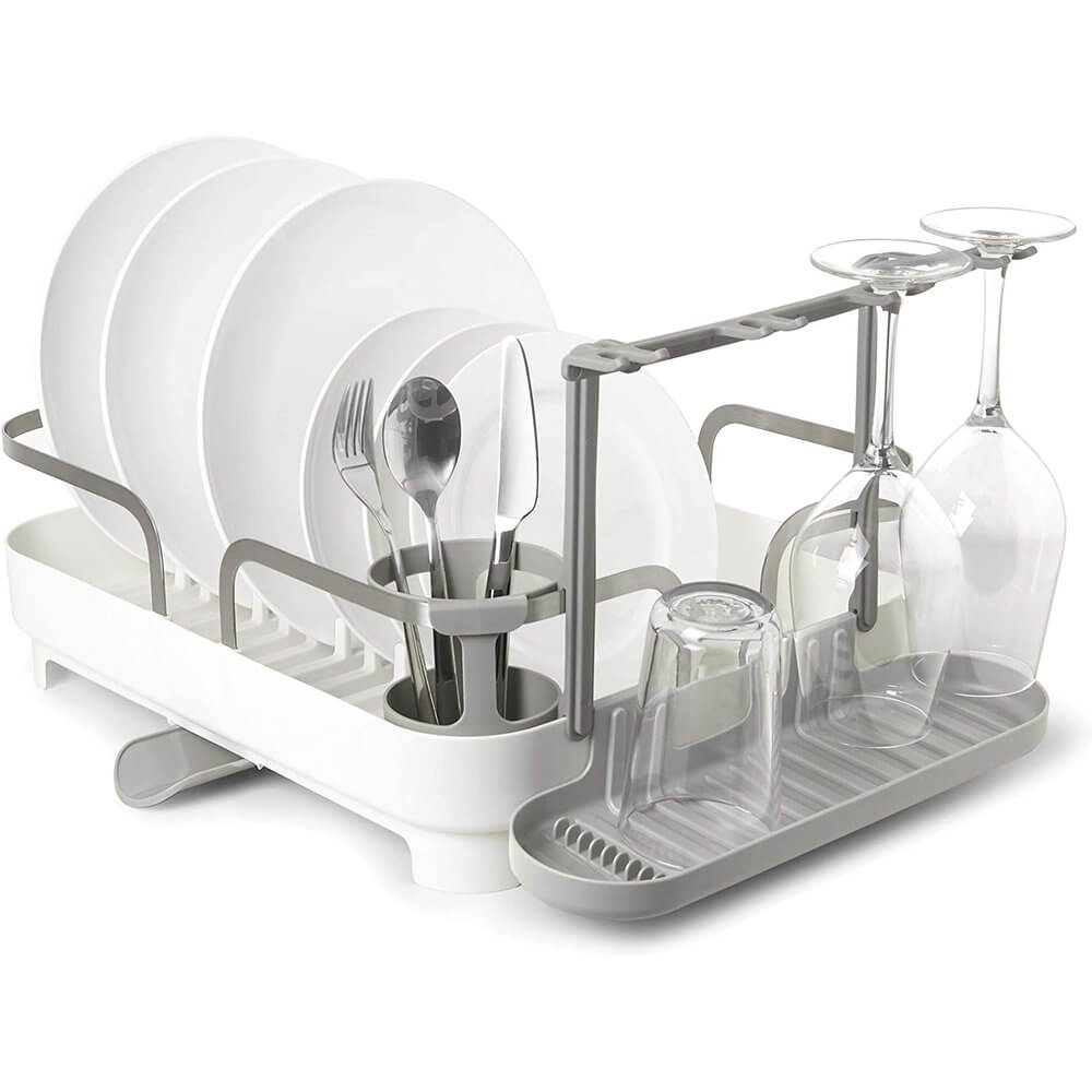 Umbra Holster Deluxe Dish Rack White - KITCHEN - Dish Racks and Mats - Soko and Co