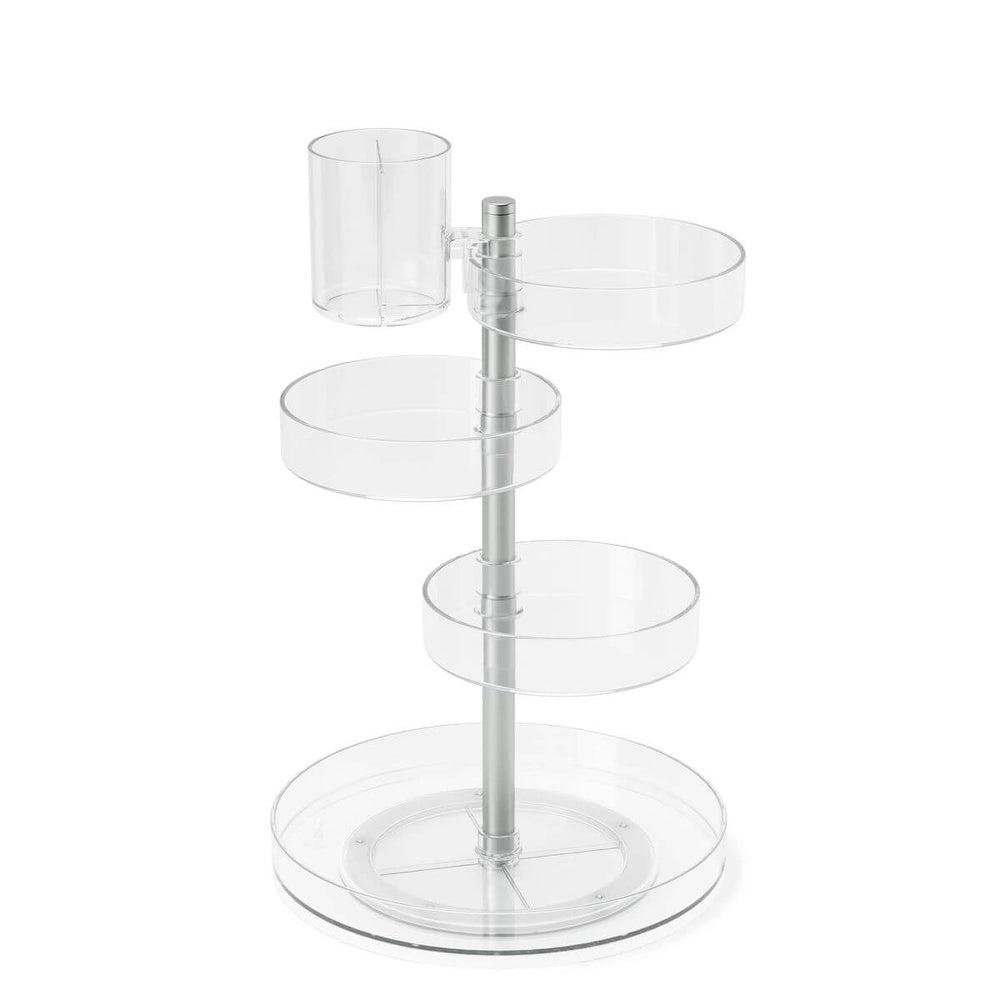 Umbra Pirouette Rotating Makeup Organiser Clear - BATHROOM - Makeup Storage - Soko and Co